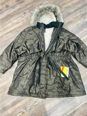 All In Motion Parka Jacket sherpa plus womens 4X camo insulated coat pockets